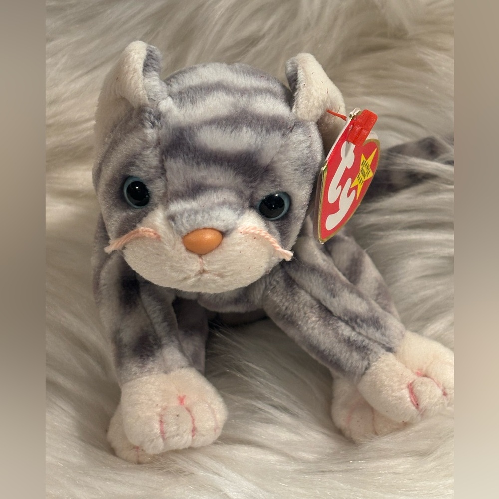 Ty Beanie Baby “Silver,” 1999, Retired, Rare, Tag Errors, P.E. Pellets*